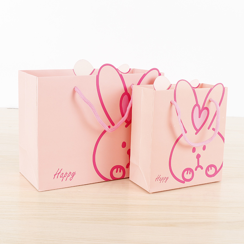 Korean Cute Rabbit Paper Bag Children's Birthday Gift Tote Bag display picture 1