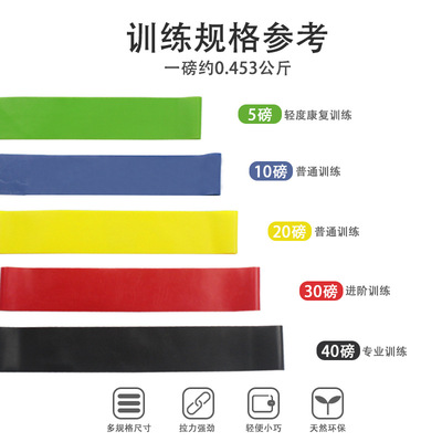 乳胶拉力带环形薄圈套装田径力量训练乳胶阻力带瑜伽健身弹力薄圈|ms