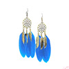 Retro ethnic earrings with tassels, European style, ethnic style