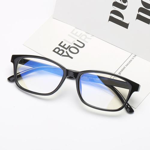 Anti-radiation glasses for men and women, anti-blue light, no degree, flat eye protection, myopia, computer mobile phone, Korean version eye frame for women, trendy