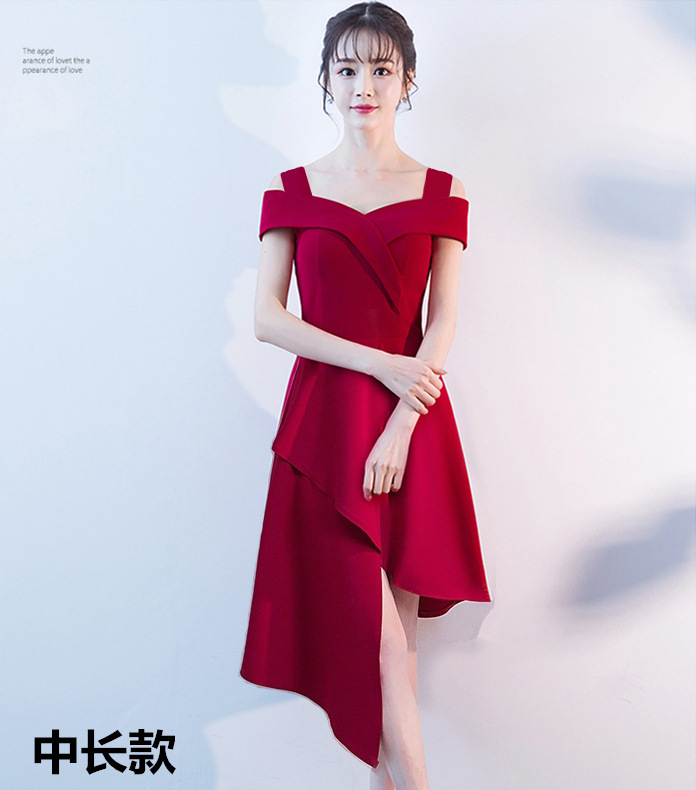 Vestido de novia para brindis 2026, nuevo vestido de noche largo y ajustado con hombros descubiertos para fiesta de compromiso, otoño y verano, para mujer.