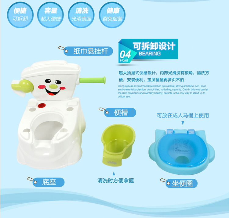 厂家直销 跨境爆款坐便器婴幼儿小马桶 儿童座便器 宝宝 马桶座盆详情图9