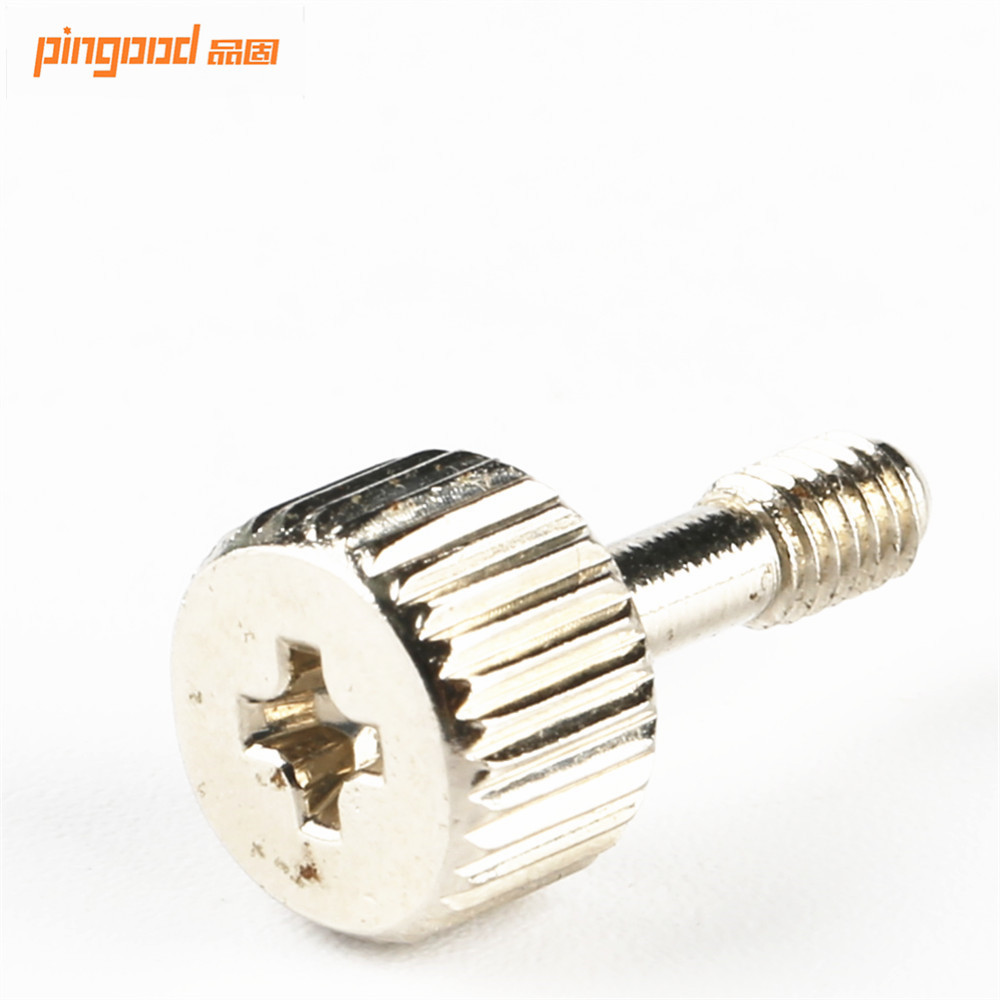 定做304不锈钢开槽高头滚花手拧螺丝 十字防松不脱出螺钉GB839