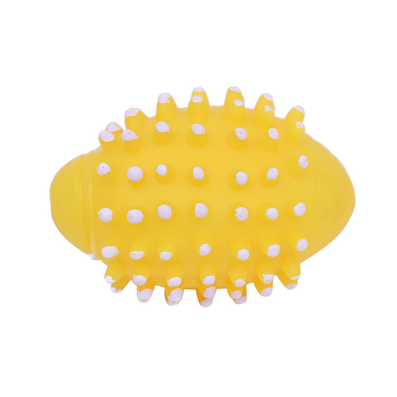Perro juguete mascota vinilo interactivo sonido perro juguete peluche mordedura-resistente Limpieza de dientes fábrica de rugby al por mayor