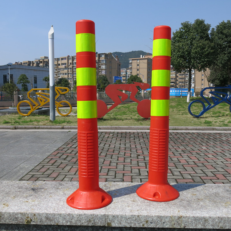 75CM塑料警示柱道路警示路桩弹力柱反光立柱防撞柱诱导标隔离带