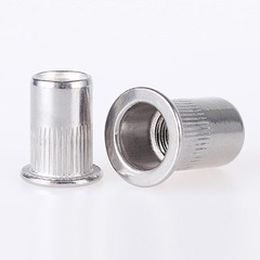 Stainless steel 304 pull rivet nut, flat head roll embossed rivet nut, countersunk pull rivet nuts M3|M4|M5-M12
