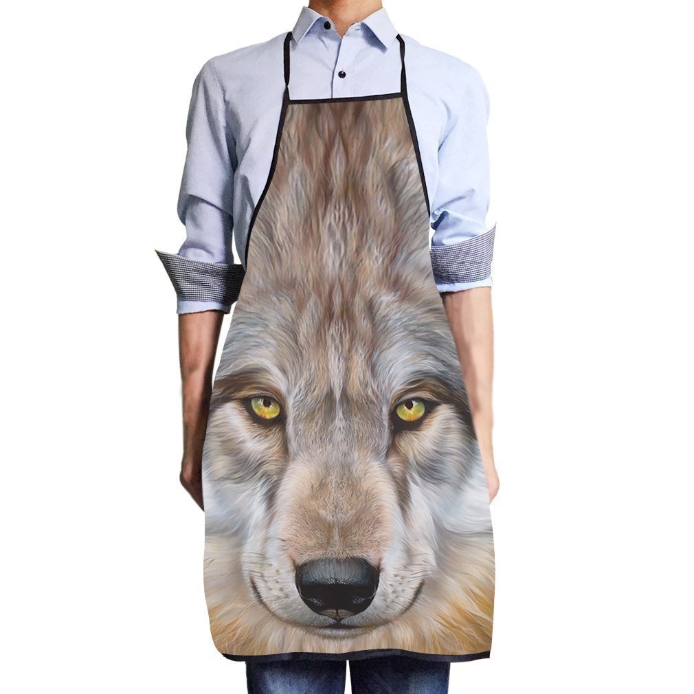 愚人節(jié)聚會(huì)數(shù)碼印可愛萌寵圍裙狼馬 壁虎 恐龍愚人節(jié)禮物圍裙批發(fā)