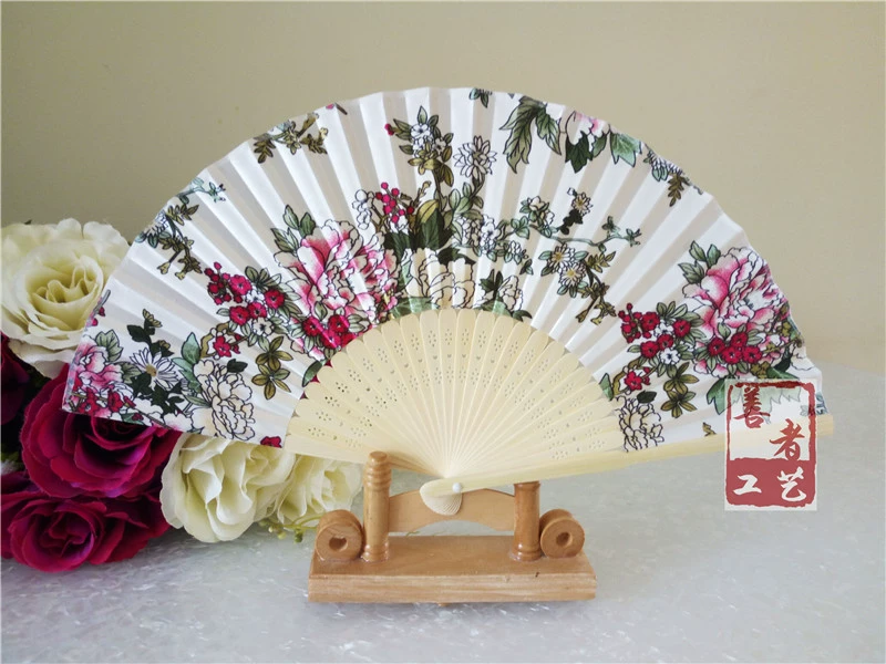 Смесь видов кожи и Folding fan Китайский Фэн инковая живопись слива веер