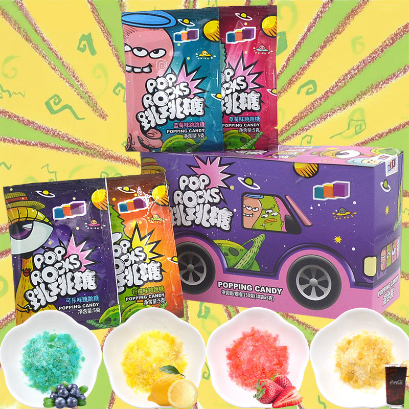 Geely Jin jump Super Popping candy interest Sugar explosion Baking Water bar Mixed flavor candy 150g/ box