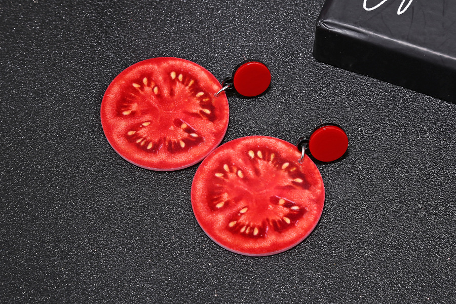 Nihaojewelry Jewelry Wholesale Simple Fruit Watermelon Strawberry Lemon Cherry Earrings display picture 57