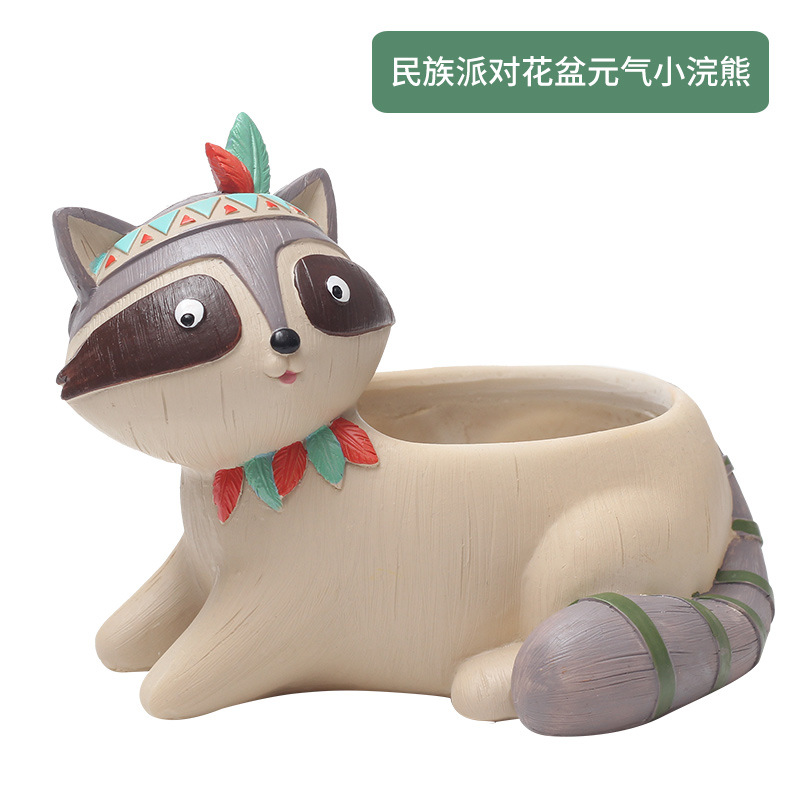Chậu cây mọng nước resin phong cách Mỹ, chậu mini để bàn văn phòng, đồ trang trí tiệc (RG-142)