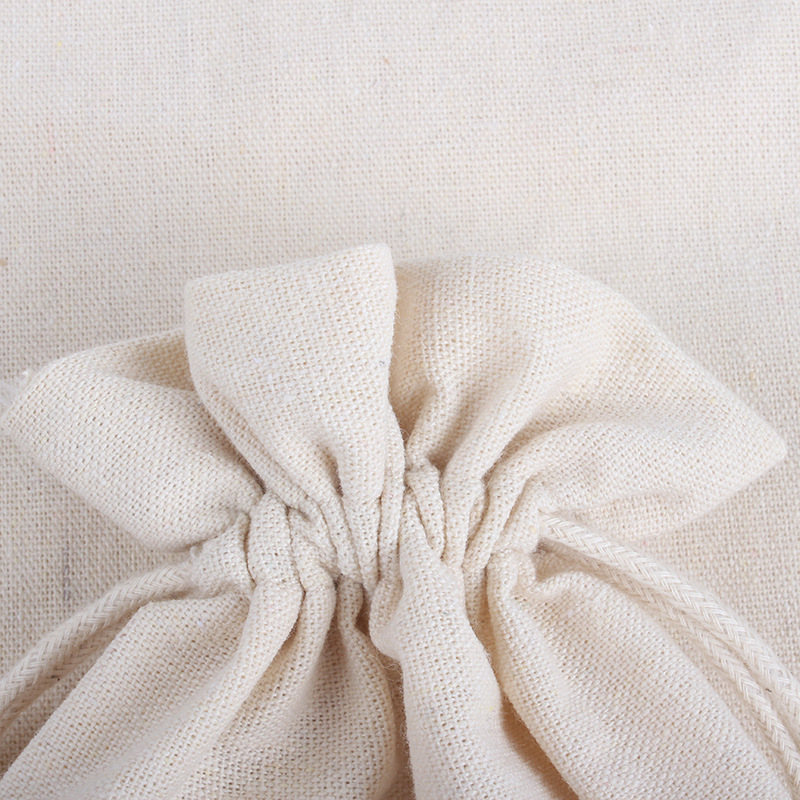 Nueva cerradura bolsa de lona bolsa de algodón cordón de algodón pequeña bolsa cordón regalo bolsa de tela bolsa de embalaje en stock