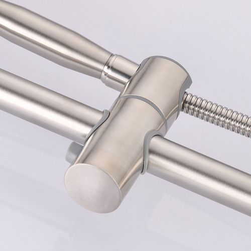 Manufacturer wholesale 304 stainless steel shower hand shower set with lift rod adjustable bracket shower accessories