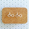 Silver earrings, glasses, gold and silver, wholesale
