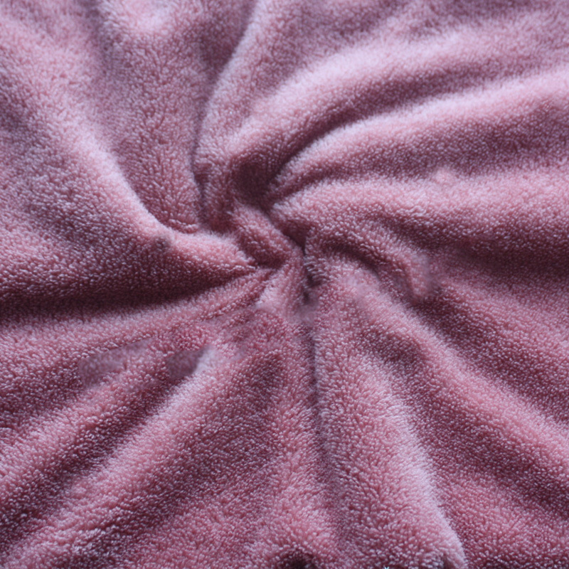 厂家直销珊瑚绒面料可定制双面素色睡袍家纺珊瑚绒面料量大从优