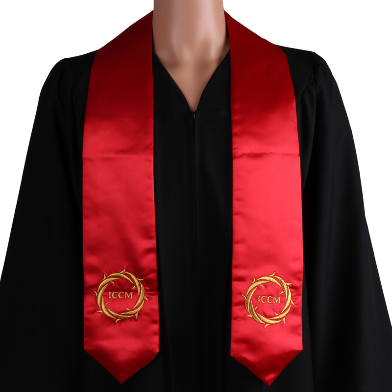 2022欧美高校毕业生披肩礼仪带 外贸男女款学士服LOGO绶带-阿里巴巴