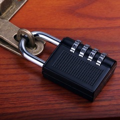 跨境電商鋅合金大號4位健身房儲物櫃更衣櫃工具箱門密碼鎖掛鎖