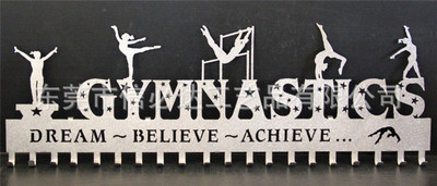 Manufactor machining customized new pattern Iron art pylons Marathon match medal Hooks Stainless steel shelf