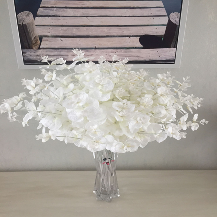 Fábrica directa flor artificial Flor de seda boda decoración del hogar a juego diseño dinero Ye eucalipto flor falsa