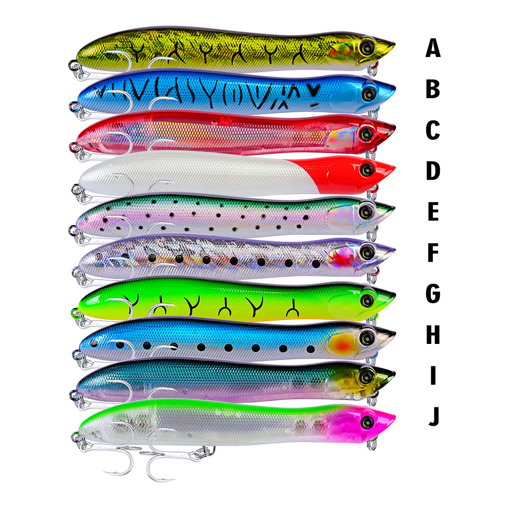 Floating Popper Fishing Lures 125mm 19g Hard Plastic Baits Fresh Water Bass Swimbait Tackle Gear