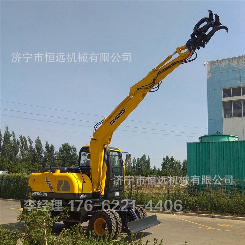 全国联保售后无忧 轮式挖掘机 胶轮抓木机 抓树上料抓棉花机|ms