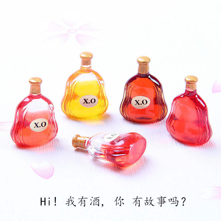 仿真酒瓶diy滴胶手机壳diy钥匙扣耳坠耳环挂件树脂饰品配件