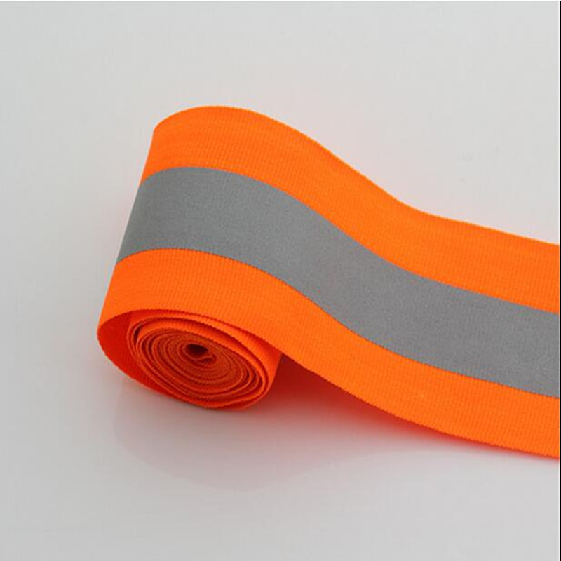 Cinta verde fluorescente costura tela reflectante cinta fluorescente ropa cinta reflectante cinta de advertencia de tráfico 5cm