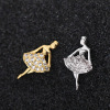 Fashionable earrings, zirconium, silver needle, Japanese and Korean, simple and elegant design, micro incrustation, silver 925 sample