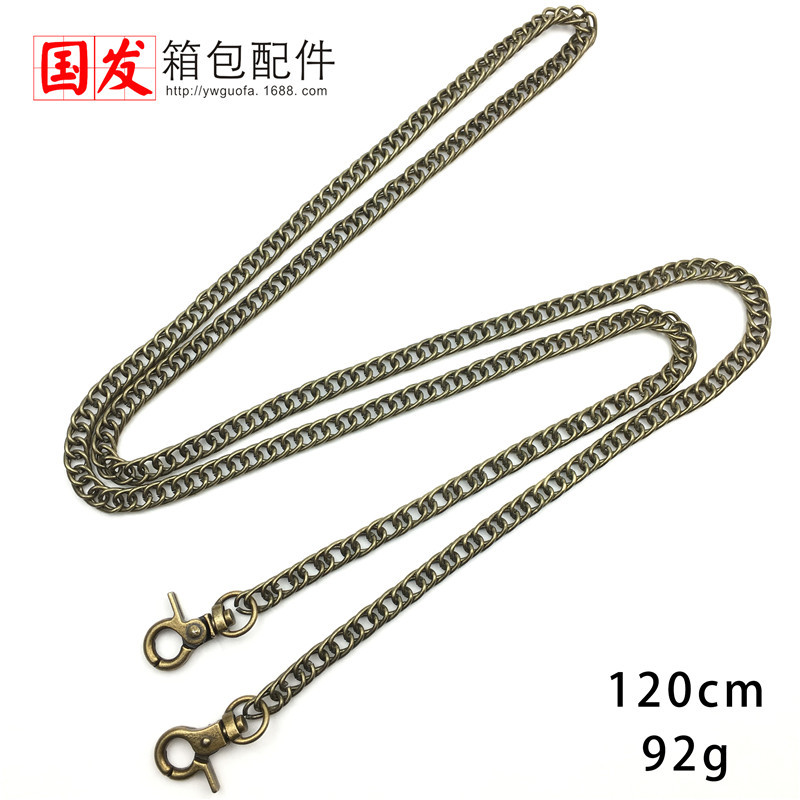 120cm cadena densa doble cadena tejida de alta calidad abrazadera cadena accesorios de bolsa de oro