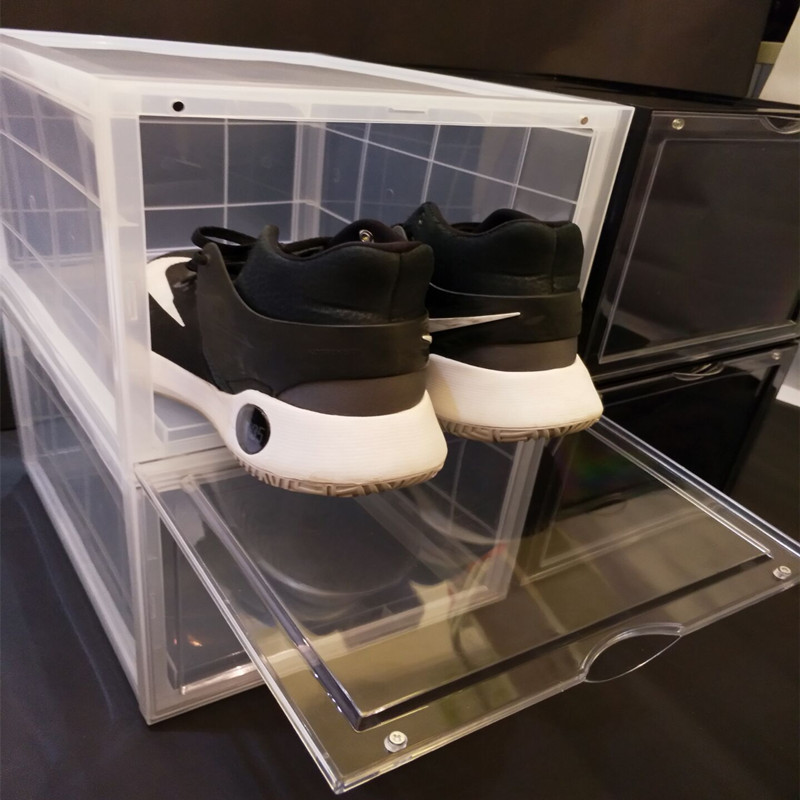 储物展示篮球鞋收藏塑料鞋盒球鞋直立收纳高帮球鞋拆装|ms