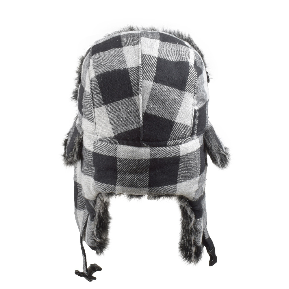 Unisex Fashion Tartan Sewing Trapper Hat display picture 10