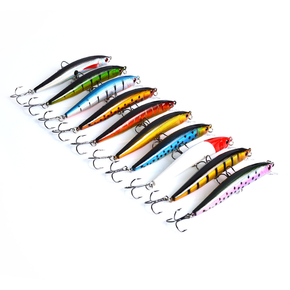 Sinking Minnow Lures Shallow Diving Minnow Baits Bass Trout Fresh Water Fishing Lure