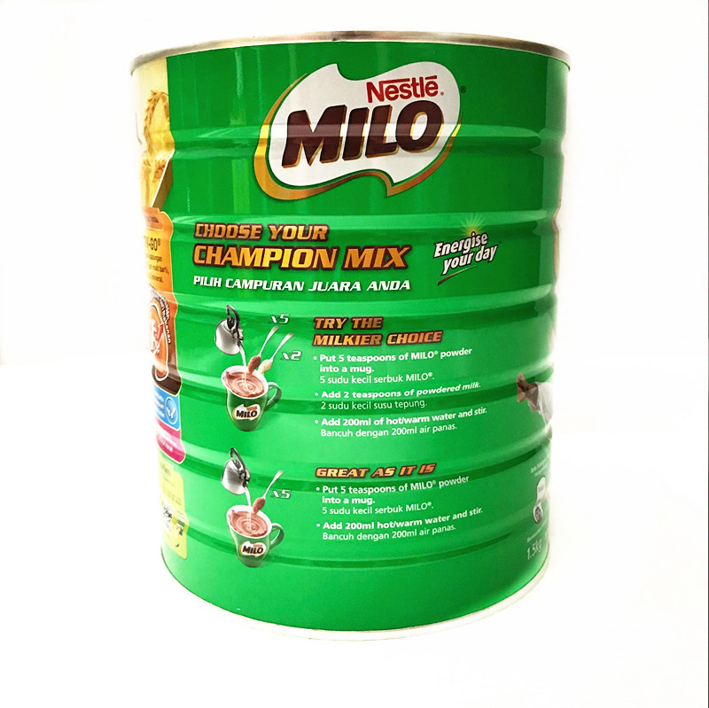 马来西亚进口罐装雀美禄巢MILO三合一巧克力冲饮400g/1.4kg家庭装-阿里巴巴