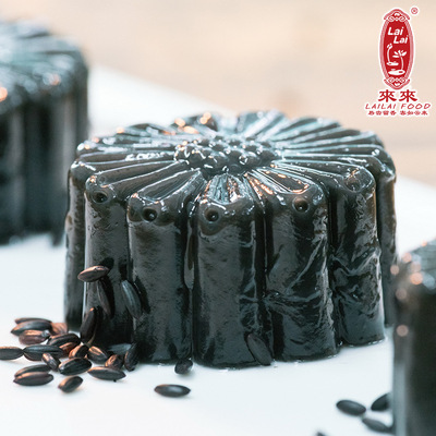 廣式傳統糕點黑芝麻糕 酒店早餐早茶甜點點心速凍糕點小吃12個/包