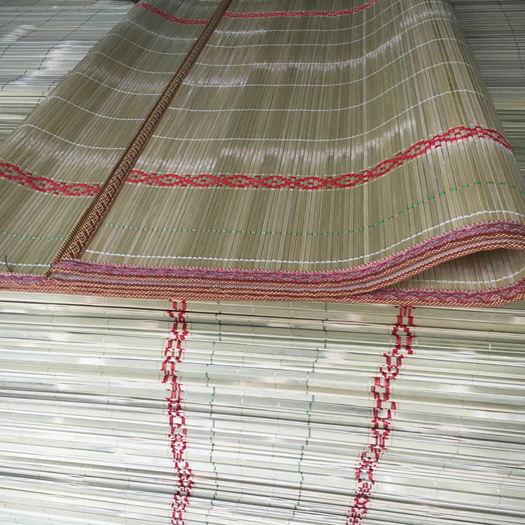 2021新款夏季单人草席厂家批发凉席学生宿舍包边折叠竹席地摊热卖