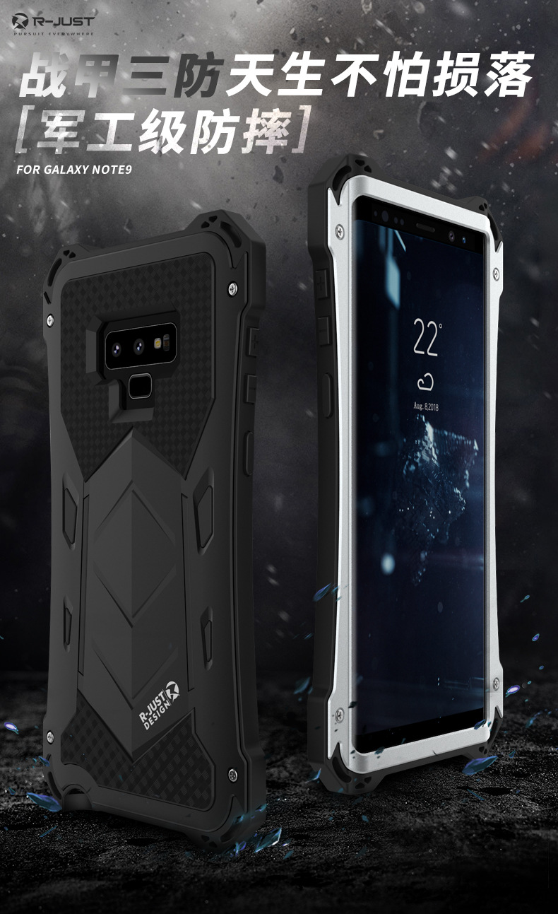 R-Just Armor Ghost Warrior IP54 Waterproof Case Extreme Protection System for Samsung Galaxy Note 9