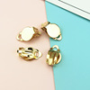 DIY earrings accessories white K silver kc gold imitation gold disk frog clip no holes and no ear pierced ear clip wholesale
