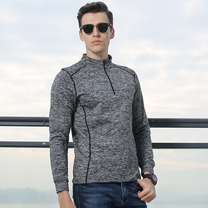 2018 Spring Quick drying Long sleeve Cation outdoors motion run Bodybuilding Elastic force jacket ventilation Perspiration