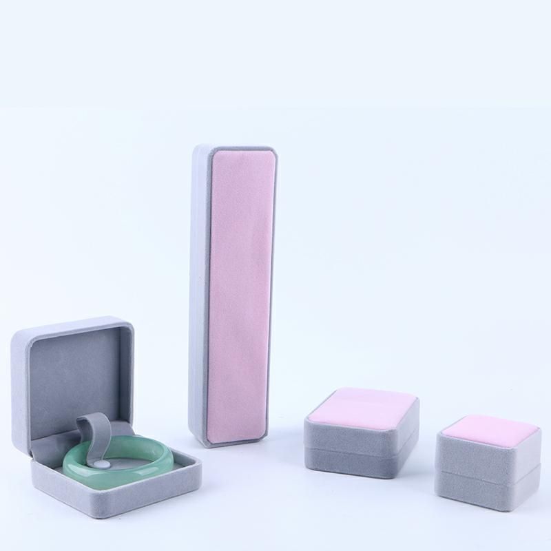 珠宝首饰戒指耳钉吊坠手镯盒项链绒布包装礼品盒批发