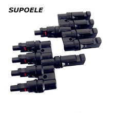 MC4���T��5ͨ�B���� MC4̫���4�D1��|���^4T Branch����B����