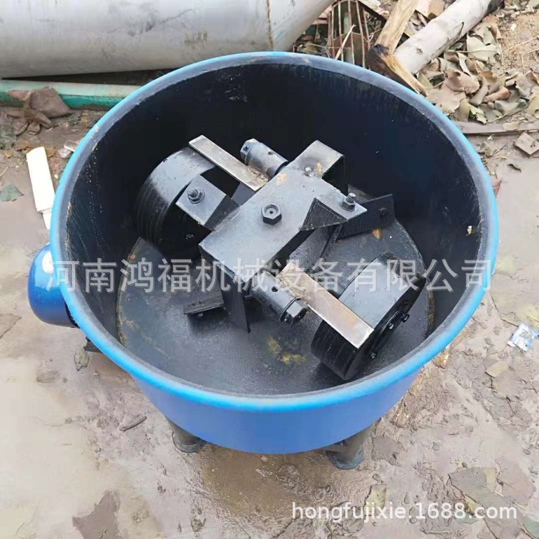 供应不锈钢平口轮碾机 湖南石灰石干粉混合机 加厚型耐磨轮碾机