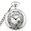 Quartz retro pocket watch with gears suitable for men and women