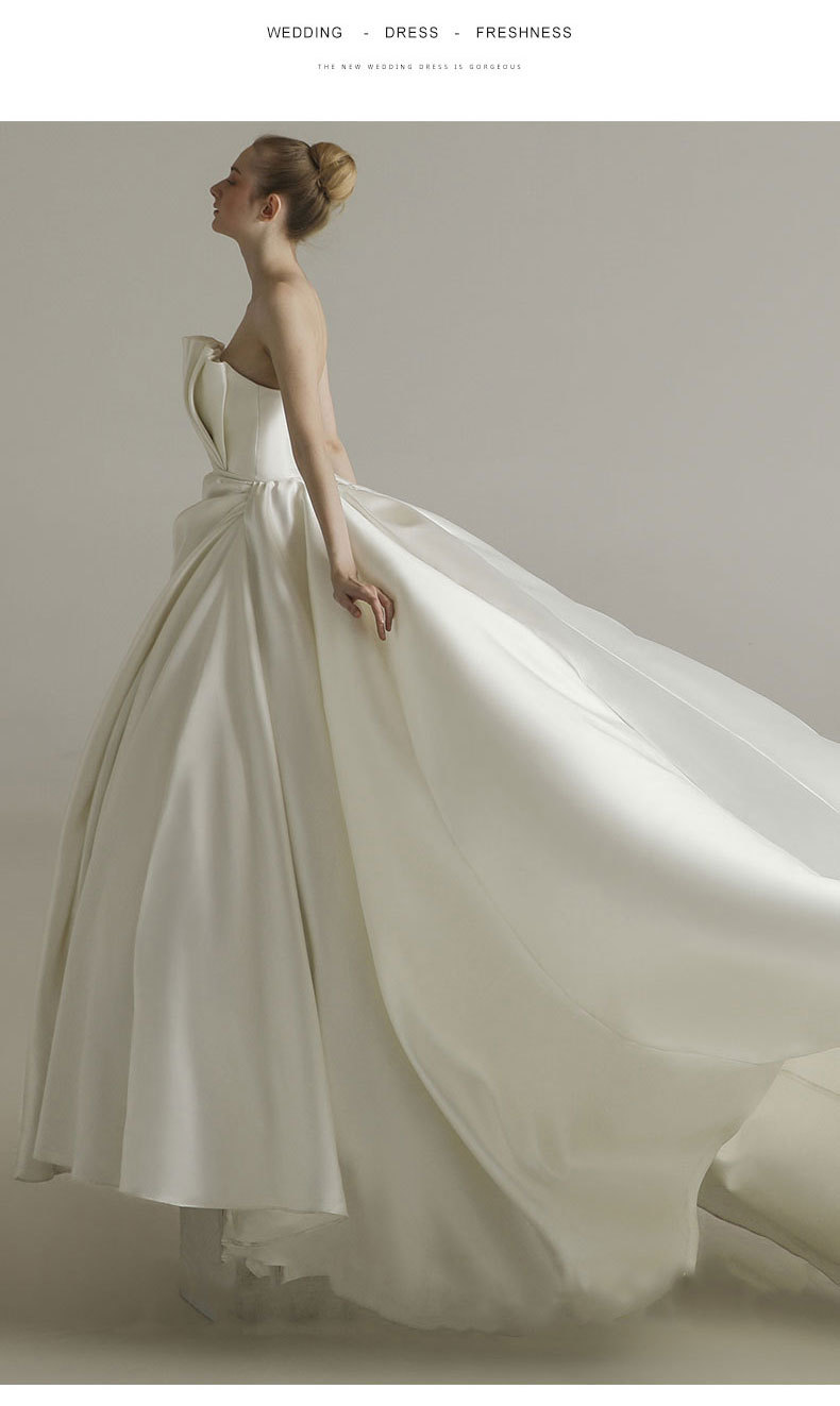 Abito da sposa donna monospalla elegante vestito da cerimonia_voghion.com