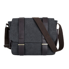Factory direct sales handbag canvas shoulder bag crossbody bag men's fashion trendy bag casual Korean version IPAD casual bag