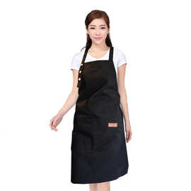 帆布围裙印字奶茶咖啡店烘焙餐厅美甲包邮韩版时尚男女工作服