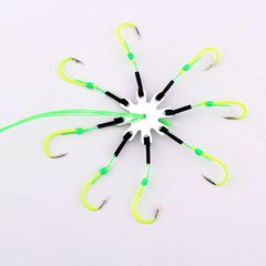 Reversing Hook Fluorescent Yellow Anti-Tangle with Barbed Fish Hook Octopus Disc Hook Pancake Biscuit Hook Fishing Tackle Wholesale