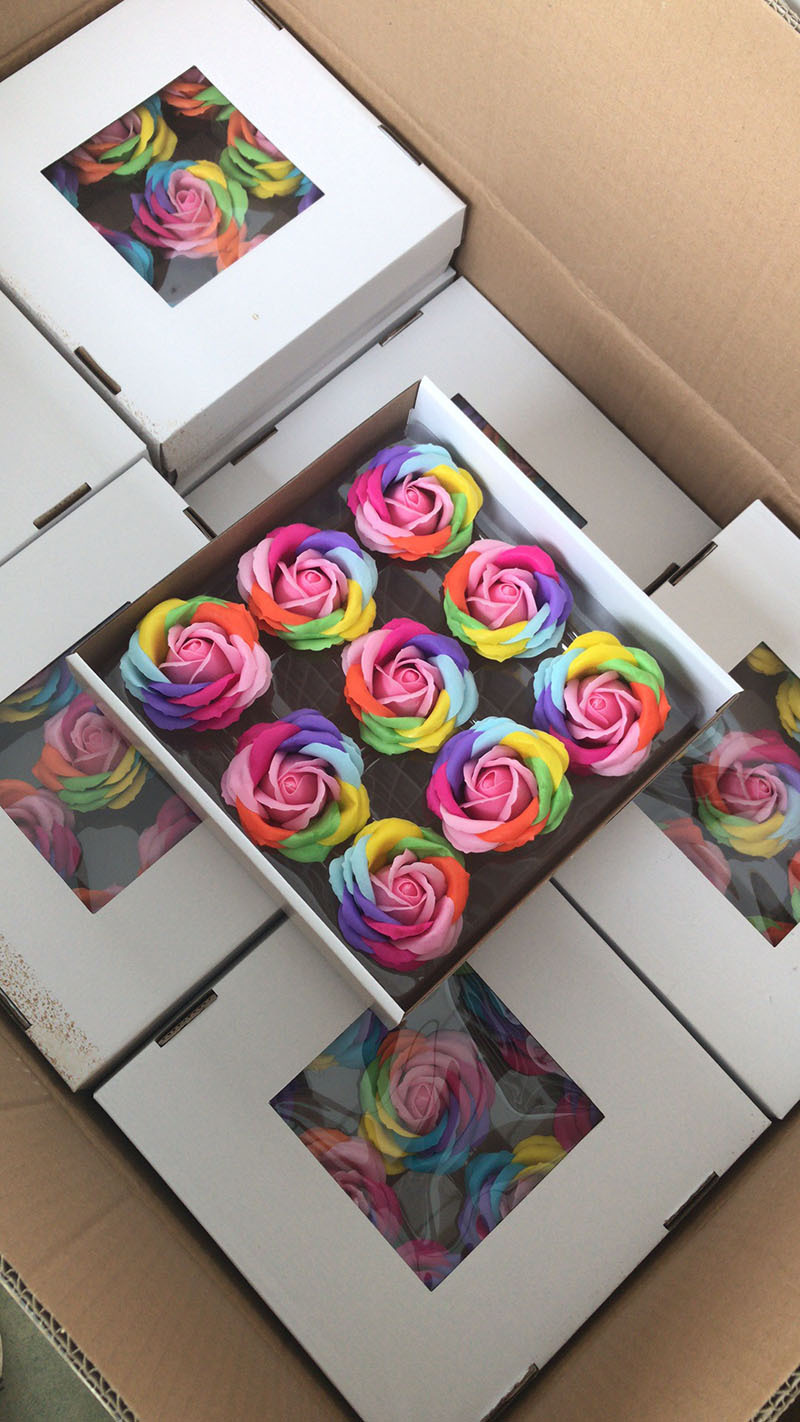 125g Weight Fashion Style Multicolor Color Wholesale 7 Color Rose Soap Flower Soap Flower Wedding Gift Valentine's Day Gift Box 3