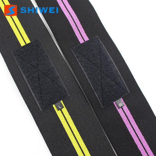 Shiwei Weightlifting Wrap Bandage Wristband Stretch Nylon Colored Left and Right Hand Support Design Cross-border Dropshipping