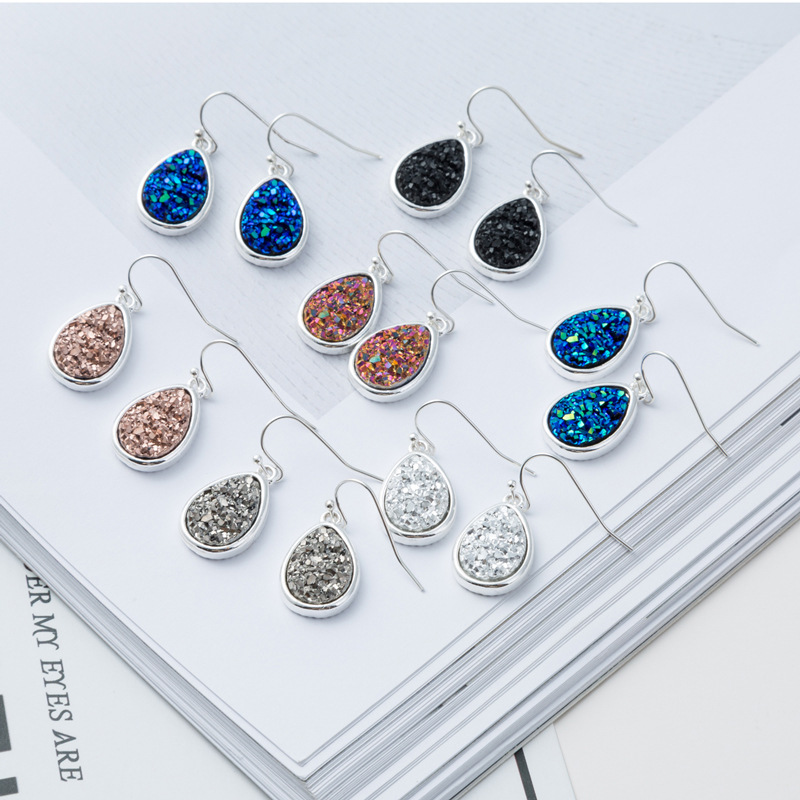 Fashion Crystal Water Droplets Earrings display picture 10