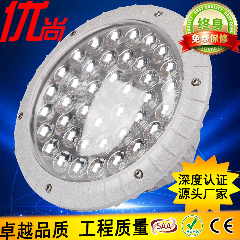 led防爆灯加厚100w仓库厂房加油站日光灯户外球场防水吊灯隧道灯|ms
